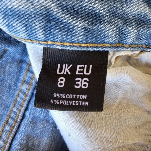 Momokrom Light Wash Distressed High Waist Cutoff Shorts Women’s Size 4 - Picture 6 of 6